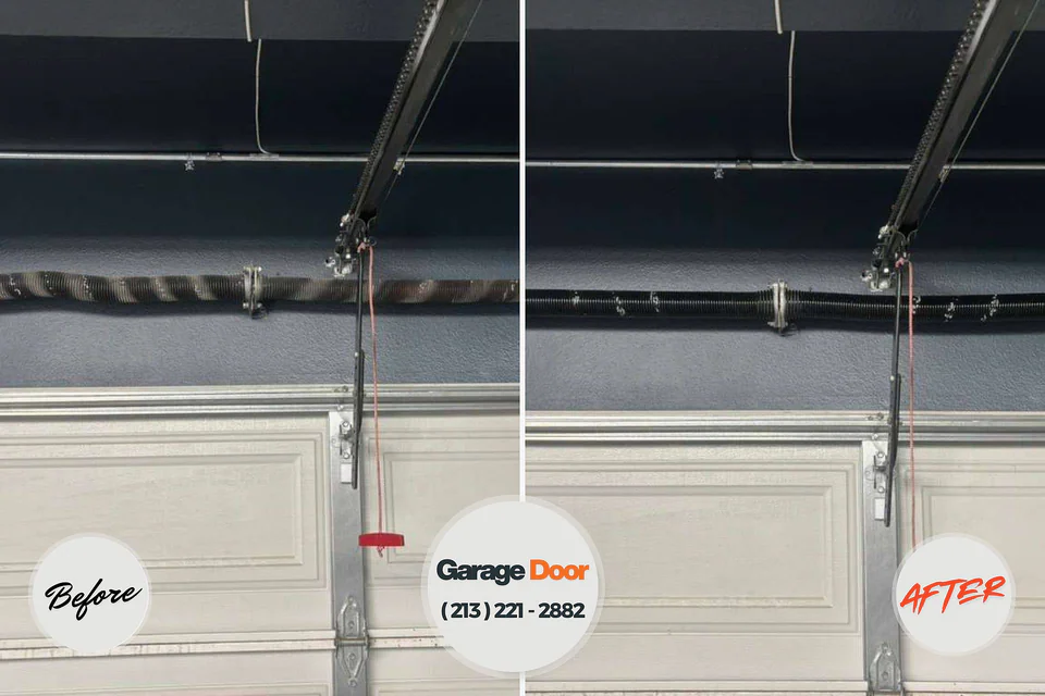 Before and after: garage door repair Lacy-Lakeview, TX